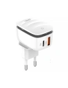 Încărcător de rețea LDNIO A2425C USB, USB-C cu lampă + cablu microUSB
