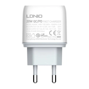 Kup Ładowarka sieciowa LDNIO A2424C USB, USB-C 20W + kabel USB-C/USB-C - LDN55 - {ean13} - Sklep Home Screen