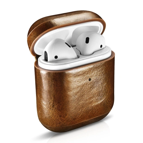 Kup iCarer Apple Case Leder Öl Wachs AirPods 2/1 hellbraun - ICR484 - {ean13} - Sklep Home Screen