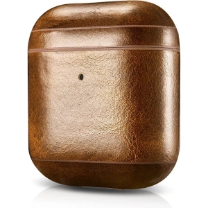 Kup Etui iCarer Leather Oil Wax Apple AirPods 2/1 jasnobrązowy - ICR484 - {ean13} - Sklep Home Screen