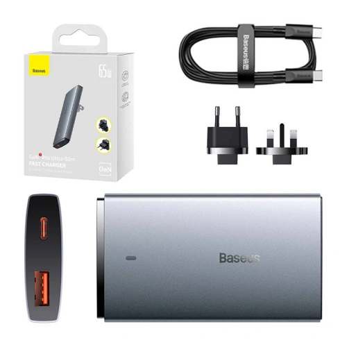 Kup Încărcătorul de rețea Baseus GaN5, 65W, USB-C, USB-A - BSU3994 - {ean13} - Sklep Home Screen