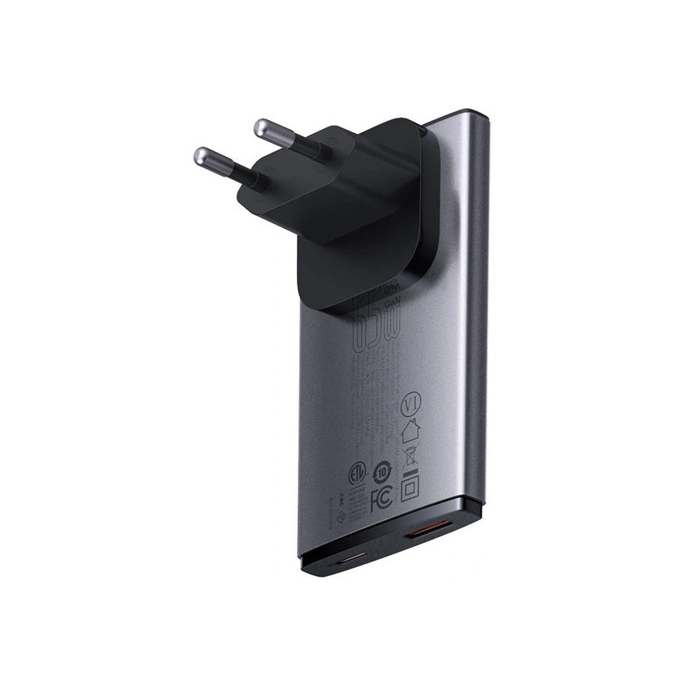 Ładowarka sieciowa Baseus GaN5, 65W, USB-C, USB-A 