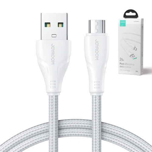 Kup Kábel Joyroom Surpass Series USB-A/microUSB 2.4A 2m fehér - JYR678 - {ean13} - Sklep Home Screen