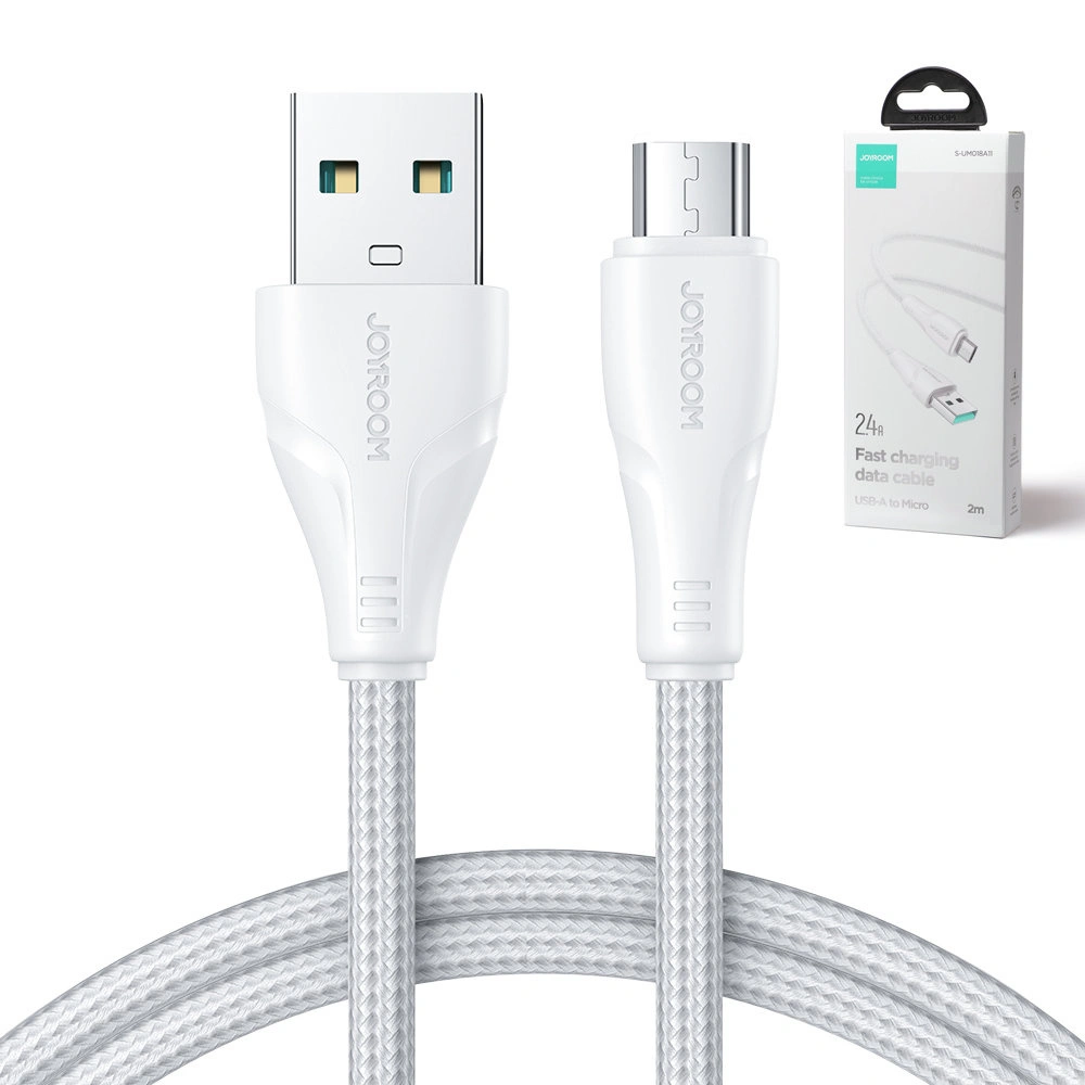 Kabel Joyroom Surpass Series USB-A/microUSB 2.4A 2m biały