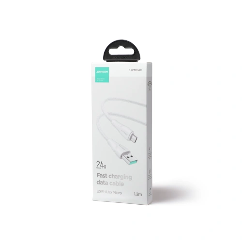 Kup Joyroom Kabel Surpass Serie USB-A/microUSB 2,4A 1,2m weiß - JYR679 - {ean13} - Sklep Home Screen