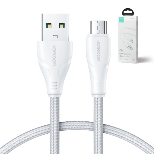 Kup Joyroom Kabel Surpass Serie USB-A/microUSB 2,4A 1,2m weiß - JYR679 - {ean13} - Sklep Home Screen