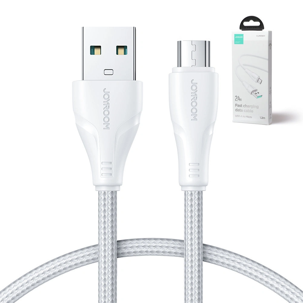 Kabel Joyroom Surpass Series USB-A/microUSB 2.4A 1,2 m biały