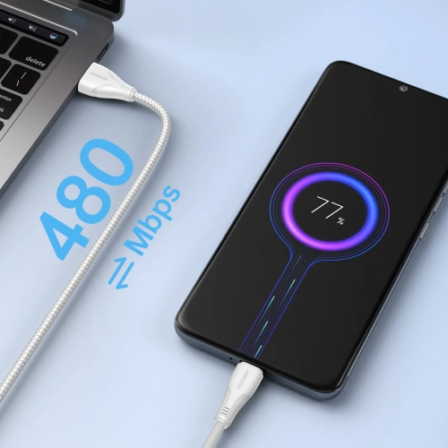 Kup Joyroom Kabel Surpass Serie USB-A/microUSB 2,4A 1,2m weiß - JYR679 - {ean13} - Sklep Home Screen