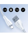 Kup Joyroom Kabel Surpass Serie USB-A/microUSB 2,4A 1,2m weiß - JYR679 - {ean13} - Sklep Home Screen