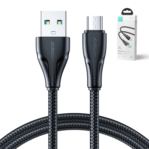 Kup Kábel Joyroom Surpass Series USB-A/microUSB 2.4A 2m fekete - JYR680 - {ean13} - Sklep Home Screen