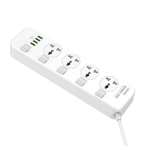 Kup LDNIO Steckdosenleiste mit 4 AC-Anschlüssen, 4x USB, SC4408, 2500W (weiß) - LDN71 - {ean13} - Sklep Home Screen