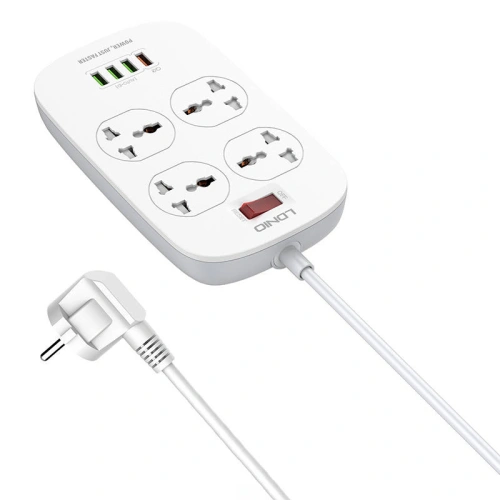 Kup LDNIO Steckdosenleiste mit 4 AC-Anschlüssen, 4x USB, SC4407, 2500W (weiß) - LDN72 - {ean13} - Sklep Home Screen