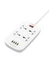 Buy Power strip with 4 AC outlets, 4x USB, LDNIO SC4407, 2500W (white) - LDN72 - {ean13} - Home Screen Store Europe