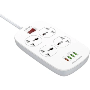 Kup Priză de alimentare cu 4 prize AC, 4x USB, LDNIO SC4407, 2500W (albă) - LDN72 - {ean13} - Sklep Home Screen