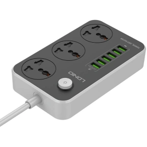 Buy Power strip with 3 AC outlets, 6x USB, LDNIO SC3604, 2500W (gray) - LDN73 - {ean13} - Home Screen Store Europe