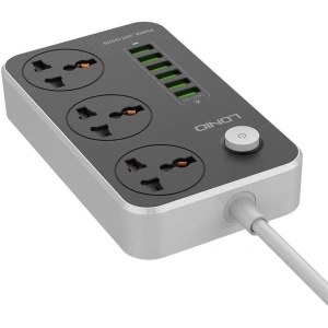 Kup LDNIO Steckdosenleiste mit 3 AC-Anschlüssen, 6x USB, SC3604, 2500W (grau) - LDN73 - {ean13} - Sklep Home Screen