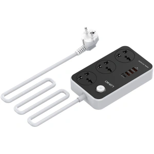 Buy Power strip with 3 AC outlets, 4x USB, LDNIO SC3412, 2500W (gray) - LDN74 - {ean13} - Home Screen Store Europe