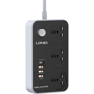 Kup Napájecí lišta se 3 AC zásuvkami, 4x USB, LDNIO SC3412, 2500W (šedá) - LDN74 - {ean13} - Sklep Home Screen