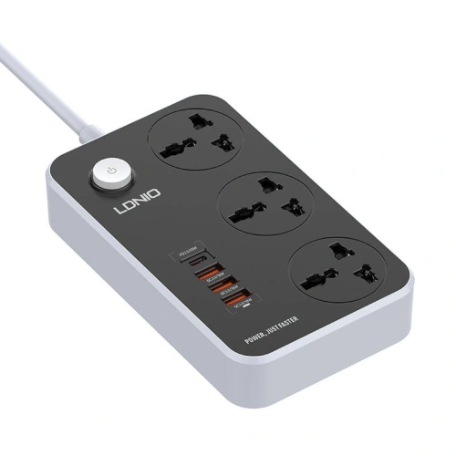 Kup Listwa zasilająca z 3 gniazdami AC, 4x USB, LDNIO SC3412, 2500W (szara) - LDN74 - {ean13} - Sklep Home Screen