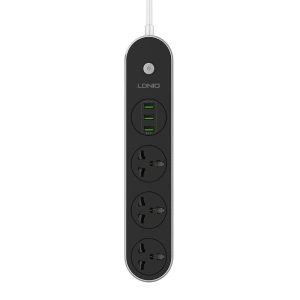 Buy Power strip with 3 AC outlets, 3x USB, LDNIO SC3301, 2500W (gray) - LDN75 - {ean13} - Home Screen Store Europe
