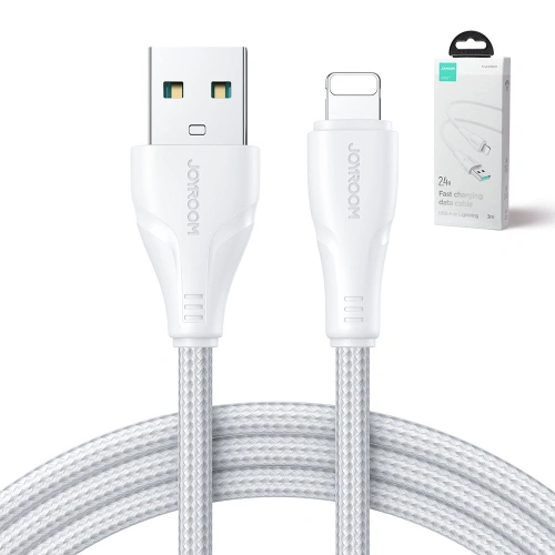 Kup Cablul Joyroom Surpass Series USB-A/Lightning 2.4A 3m alb - JYR682 - {ean13} - Sklep Home Screen