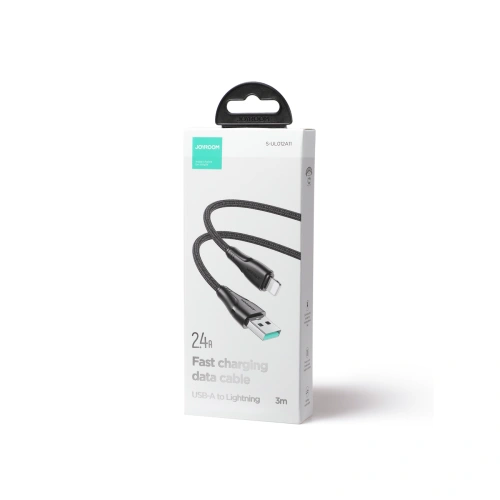 Buy Cable Joyroom Surpass Series USB-A/Lightning 2.4A 3m black - JYR684 - {ean13} - Home Screen Store Europe