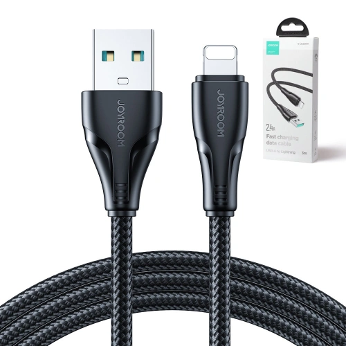 Kup Kabel Joyroom Surpass Series USB-A/Lightning 2.4A 3m černý - JYR684 - {ean13} - Sklep Home Screen