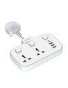 Power strip with 2 AC outlets LDNIO SC2413, 3x USB, 1x USB-C, 2500W (white)