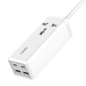 Kup Napájecí lišta s 1 AC zásuvkou LDNIO SC1418, 2x USB, 2x USB-C, 2500W (bílá) - LDN77 - {ean13} - Sklep Home Screen
