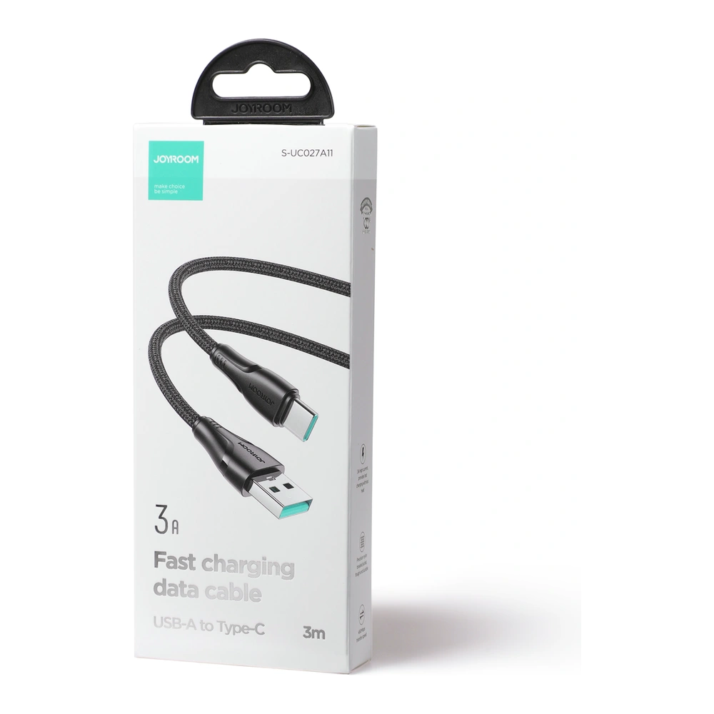 Kabel Joyroom Surpass Series USB-A/USB-C 3A 3m czarny