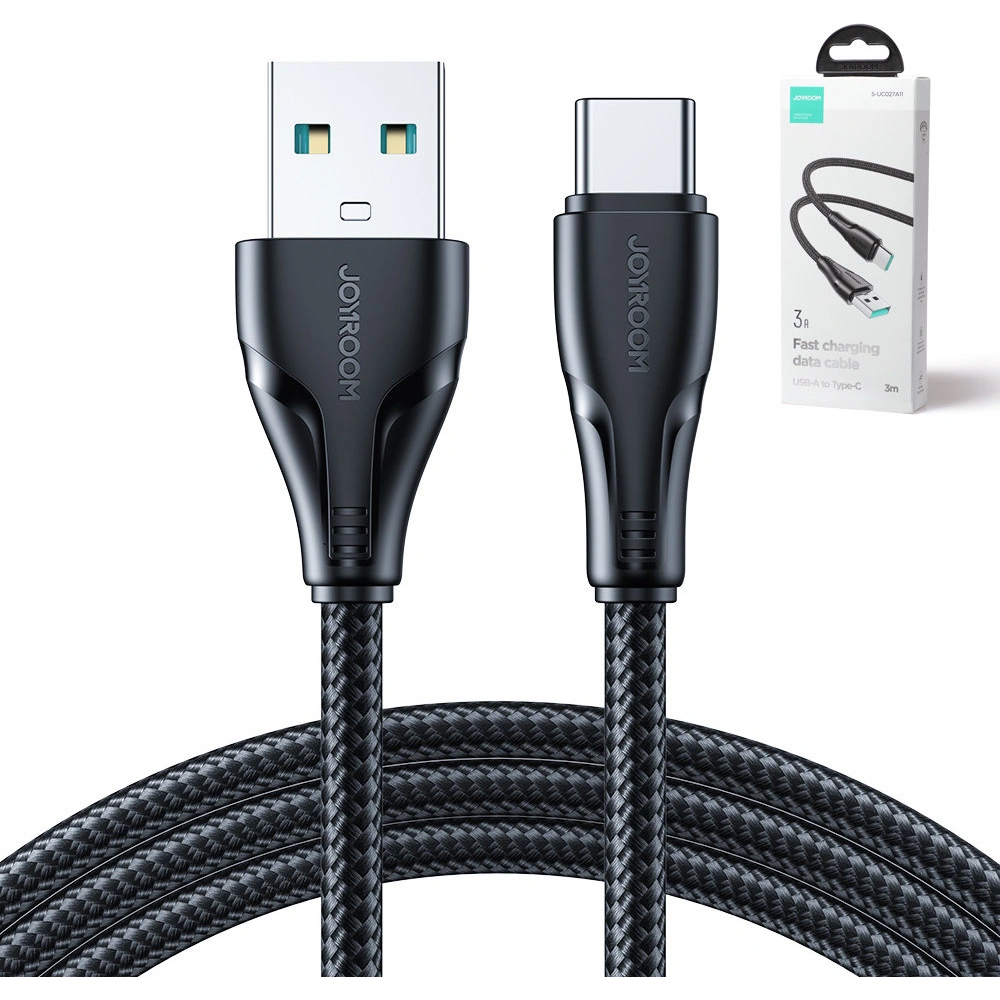 Kabel Joyroom Surpass Series USB-A/USB-C 3A 3m czarny