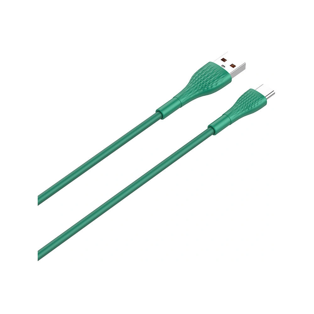 Kabel LDNIO LS671 USB-A/USB-C, 30W, 1m (zielony)