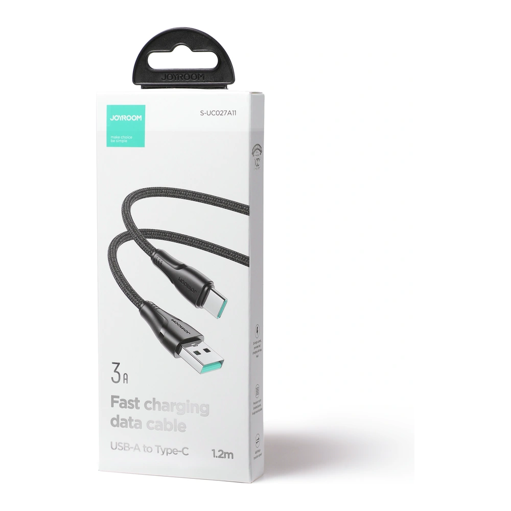 Kabel Joyroom Surpass Series USB-A/USB-C 3A 1,2 m czarny