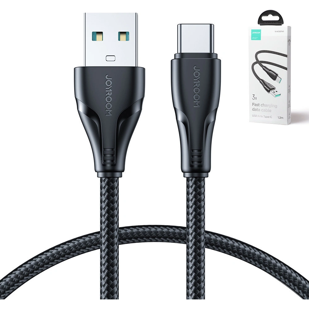 Kabel Joyroom Surpass Series USB-A/USB-C 3A 1,2 m czarny
