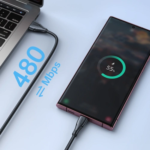 Kup Kábel Joyroom Surpass Series USB-A/USB-C 3A 1,2 m fekete - JYR692 - {ean13} - Sklep Home Screen