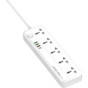 Kup Napájecí lišta s 5 AC zásuvkami, 3x USB, USB-C, LDNIO SC5415, 2500W (bílá) - LDN97 - {ean13} - Sklep Home Screen