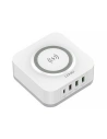Bezprzewodowa ładowarka indukcyjna LDNIO AW004, 3x USB + USB-C, 32W (biała)
