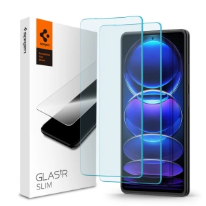 Tempered Glass Spigen GLAS.tR Slim Xiaomi Redmi Note 12 Pro 5G/12 Pro+ Plus 5G/POCO X5 Pro 5G Clear [2 PACK]