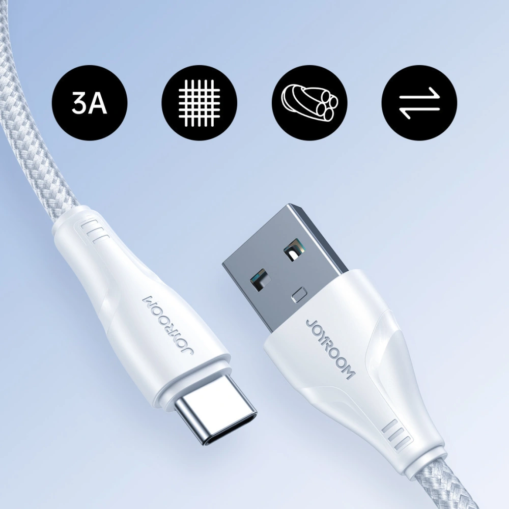 Kabel Joyroom Surpass Series USB-A/USB-C 3A 0,25m biały