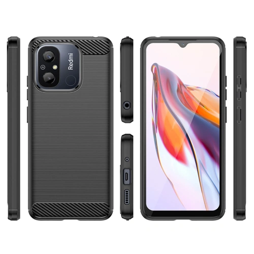 Buy Tech-Protect TPUCarbon Xiaomi Redmi 12c Black - THP1875 - {ean13} - Home Screen Store Europe