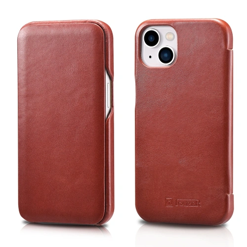 Kup Etui iCarer Curved Edge Vintage Folio Apple iPhone 13 piros - ICR485 - {ean13} - Sklep Home Screen