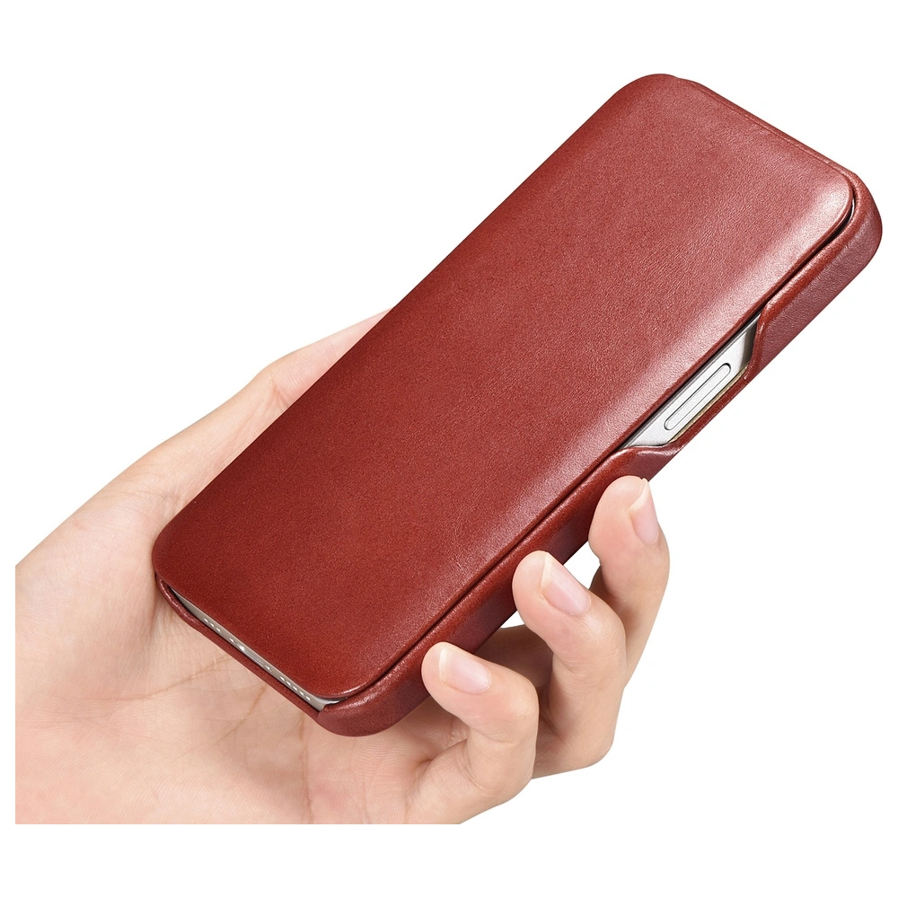 Etui iCarer Curved Edge Vintage Folio Apple iPhone 13 czerwony