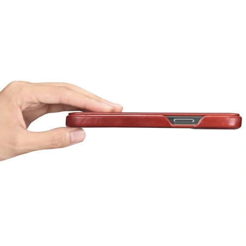 Kup Etui iCarer Curved Edge Vintage Folio Apple iPhone 13 piros - ICR485 - {ean13} - Sklep Home Screen