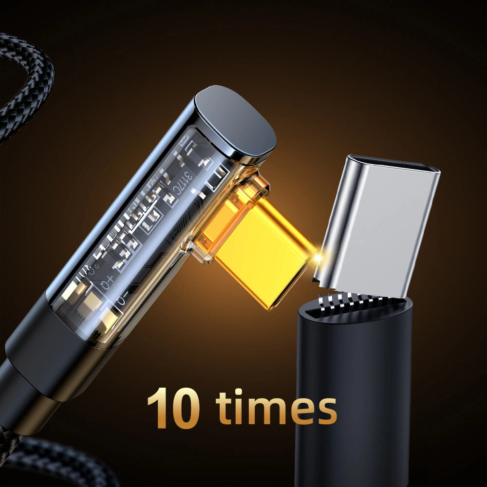 Kabel kątowy Joyroom USB-C/USB-A 3A 1,2m czarny