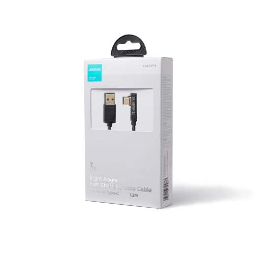 Kup Joyroom Gewinkeltes Kabel USB-C/USB-A 3A 1.2m schwarz - JYR710 - {ean13} - Sklep Home Screen