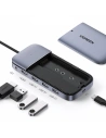 Kup Hub UGREEN CM296 6in1 USB-C / 3x USB 3.2 Gen 2 (10Gbps) - HDMI 4K 60Hz - USB-C PD - DC-Tasche SATA M.2 SSD-Gehäuse grau - UGR1483 - {ean13} - Sklep Home Screen
