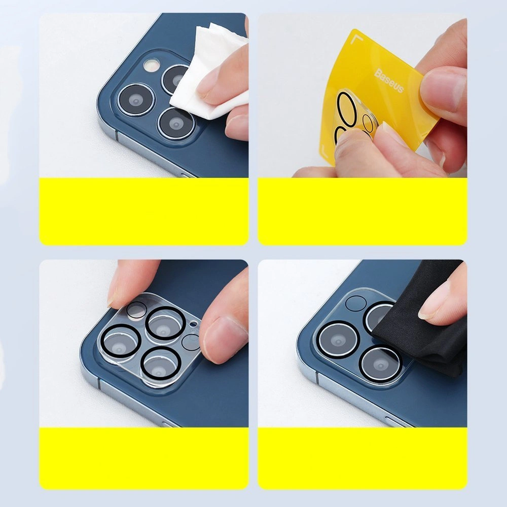 Szkło na obiektyw aparatu Baseus Full-frame Lens Film Apple iPhone 12 Pro [2 PACK]