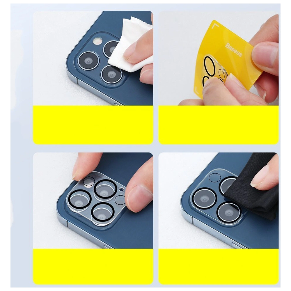 Szkło na obiektyw aparatu Baseus Full-frame Lens Film Apple iPhone 12 mini [2 PACK]