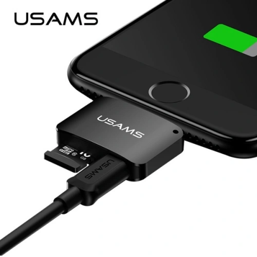 Buy USAMS US-SJ176 Adapter 2in1 microUSB-Lightning + SD card reader black - USA920 - {ean13} - Home Screen Store Europe