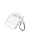 Etui USAMS US-BH423 Silicon Apple AirPods biały/white